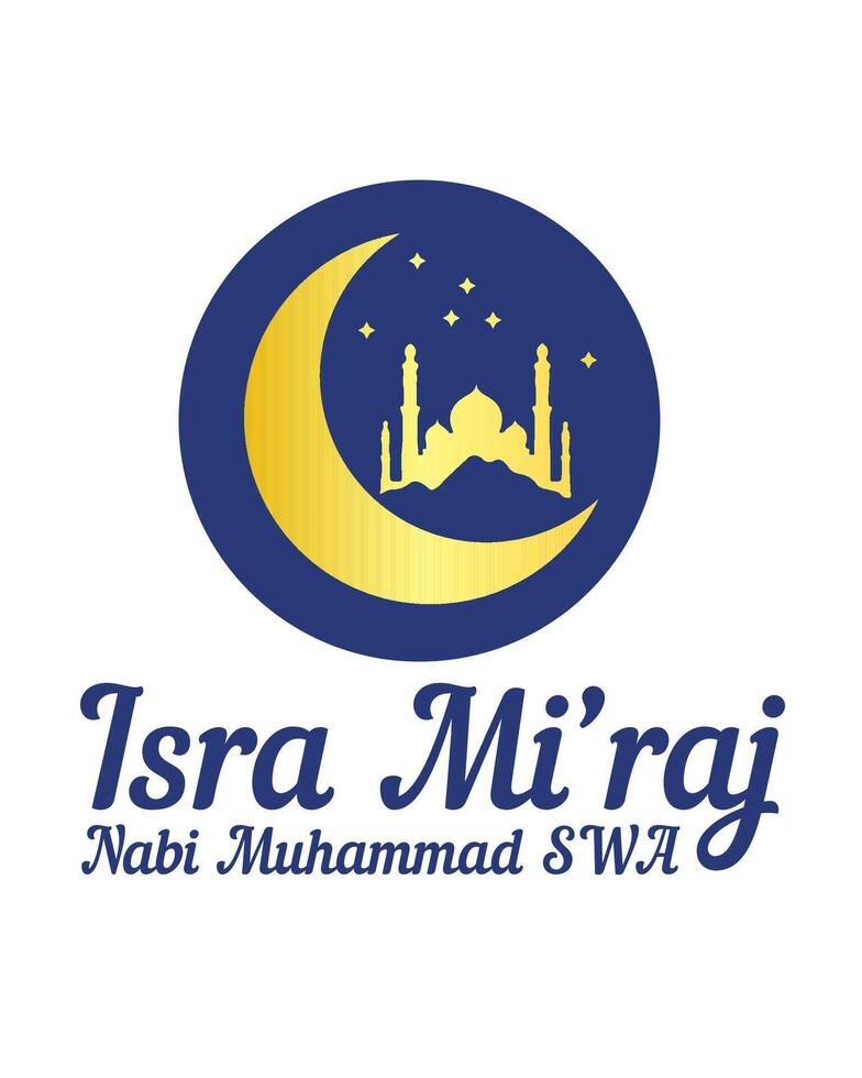 Isra Mi'raj Cover Hand Drawn Templates Background vector
