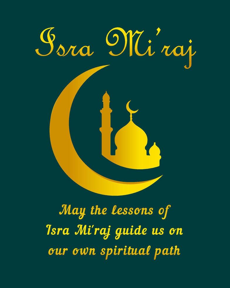 Isra and Mi'raj concept Horizontal template design luxury color vector