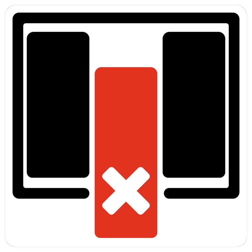 line through and text icon concept vector