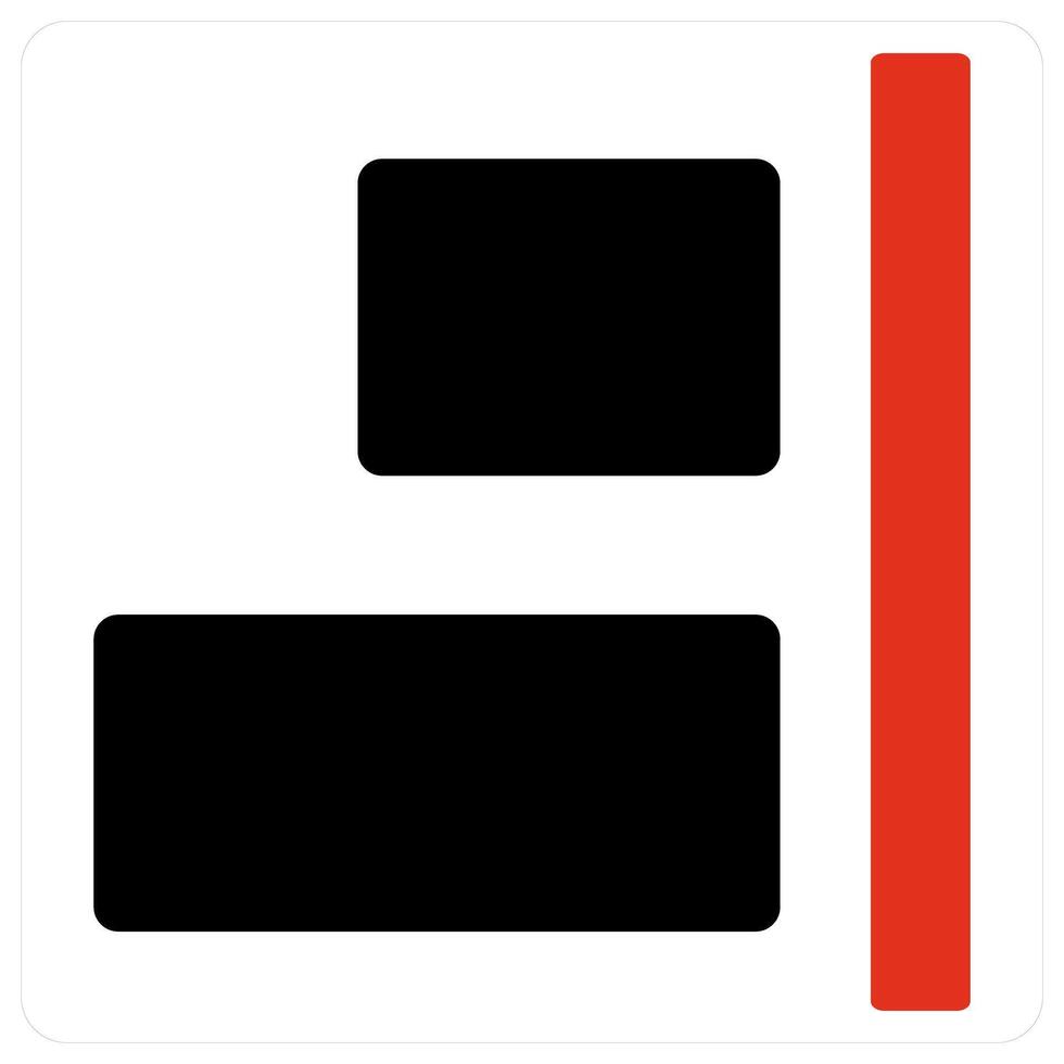 Left align and align icon concept vector