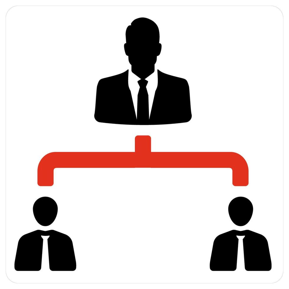 Hierarchy and business icon concept vector