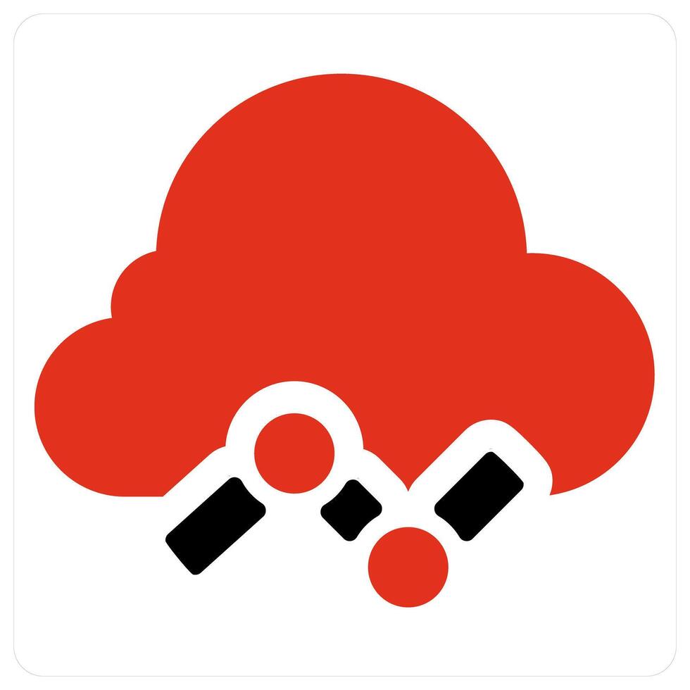 cloud data and data icon concept vector