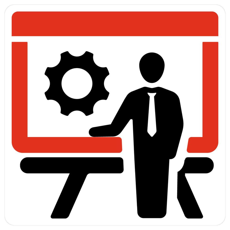 Presentation and business icon concept vector