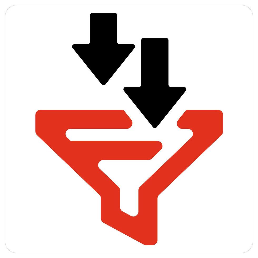filter and funnel icon concept vector