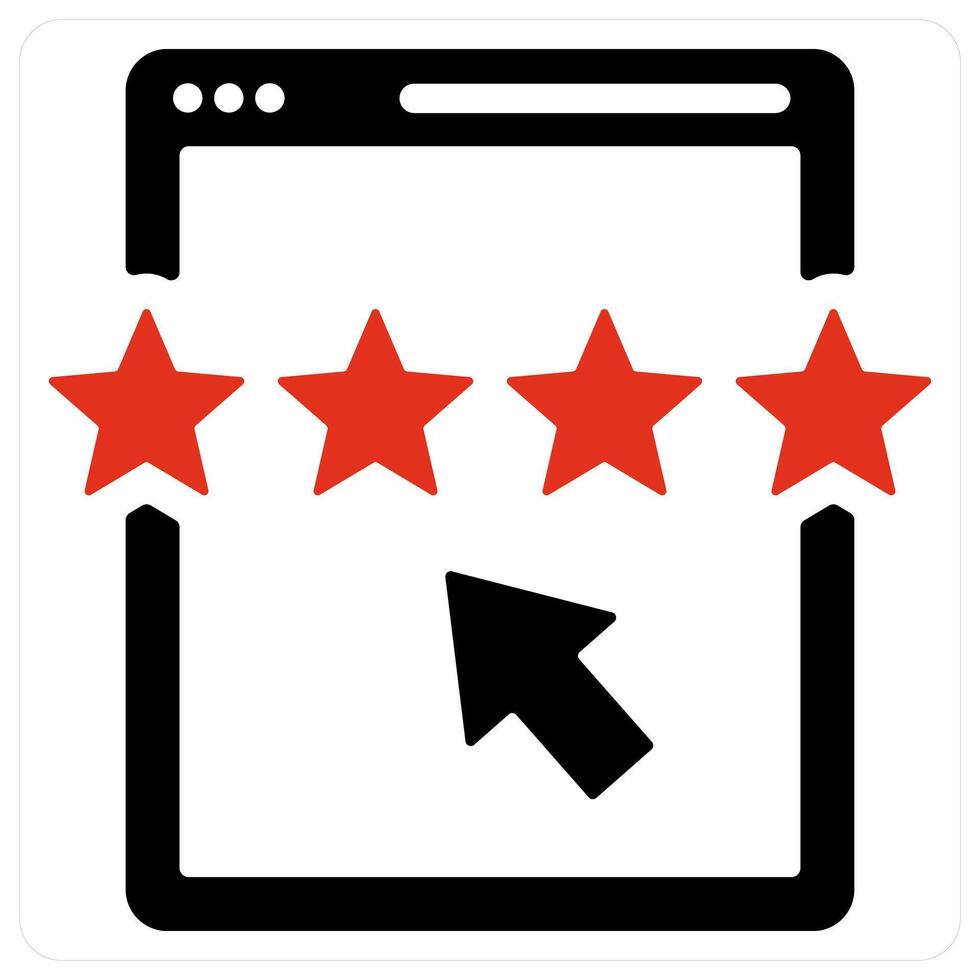 Website Ratings and customer rating icon concept vector