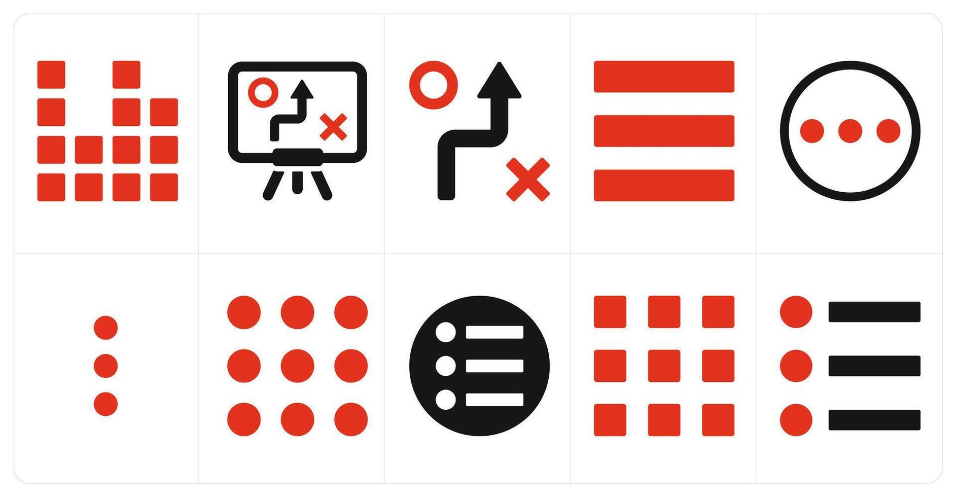A set of 10 mix icons as diagram, strategy, menu bar vector
