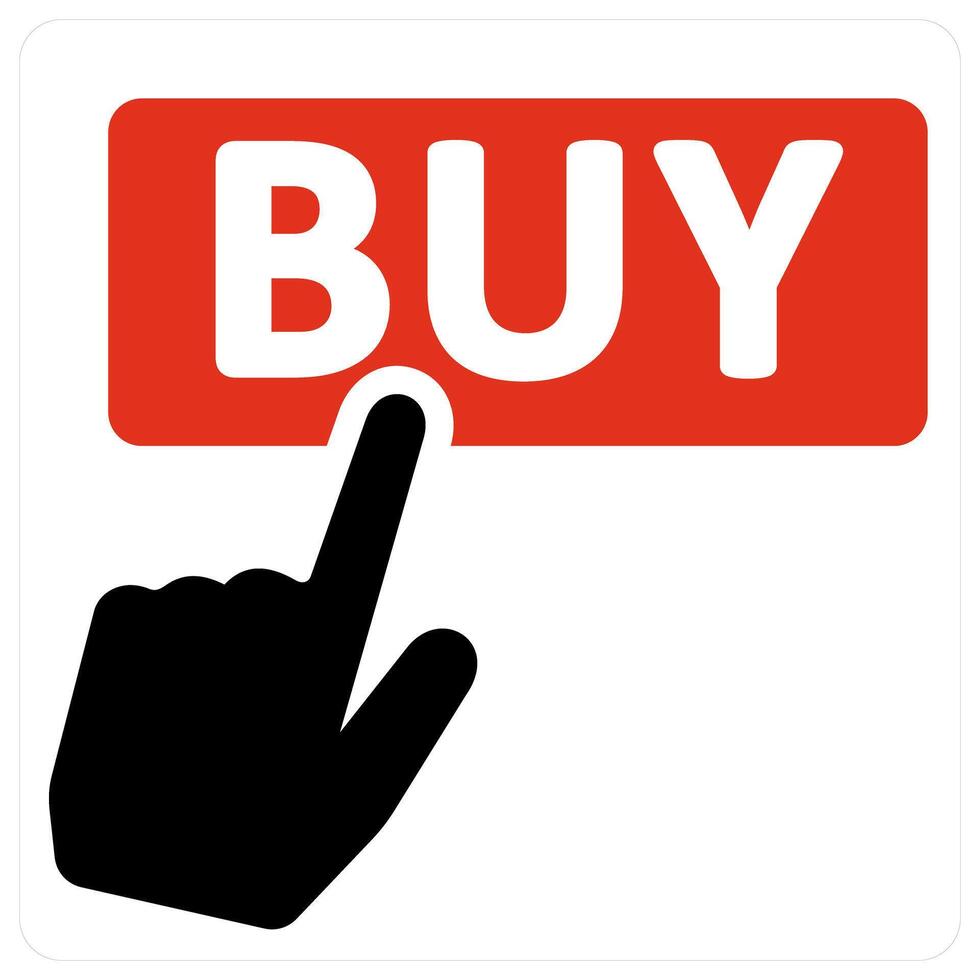 click buy and gesture icon concept vector