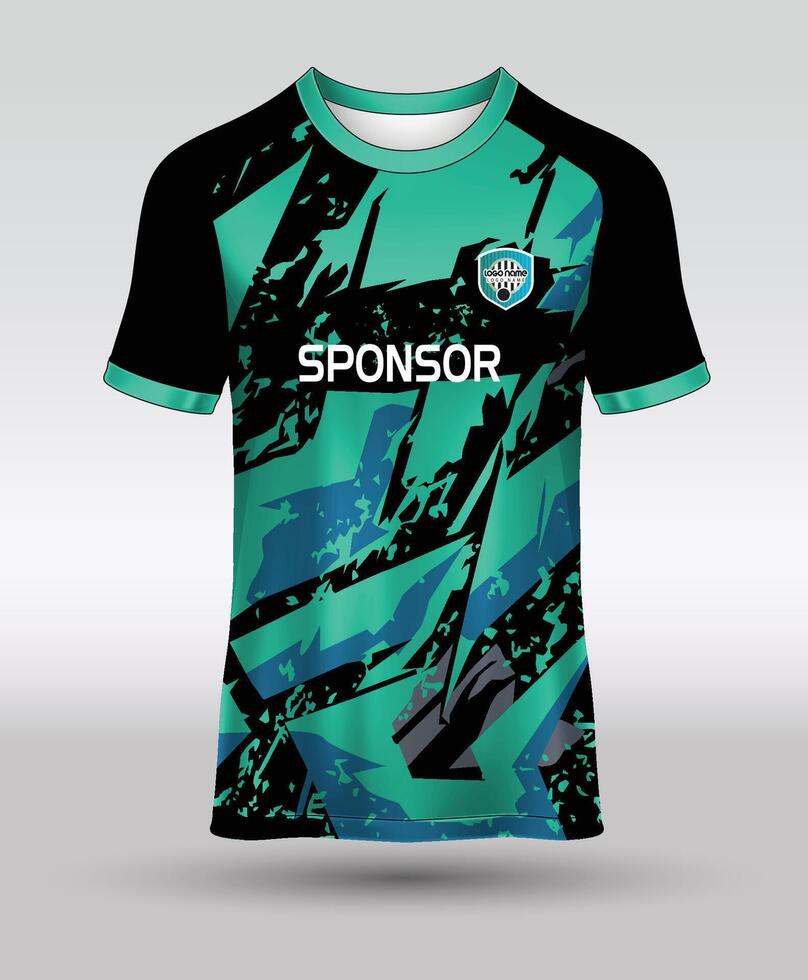 Grunge Background Jersey T-shirt Design vector