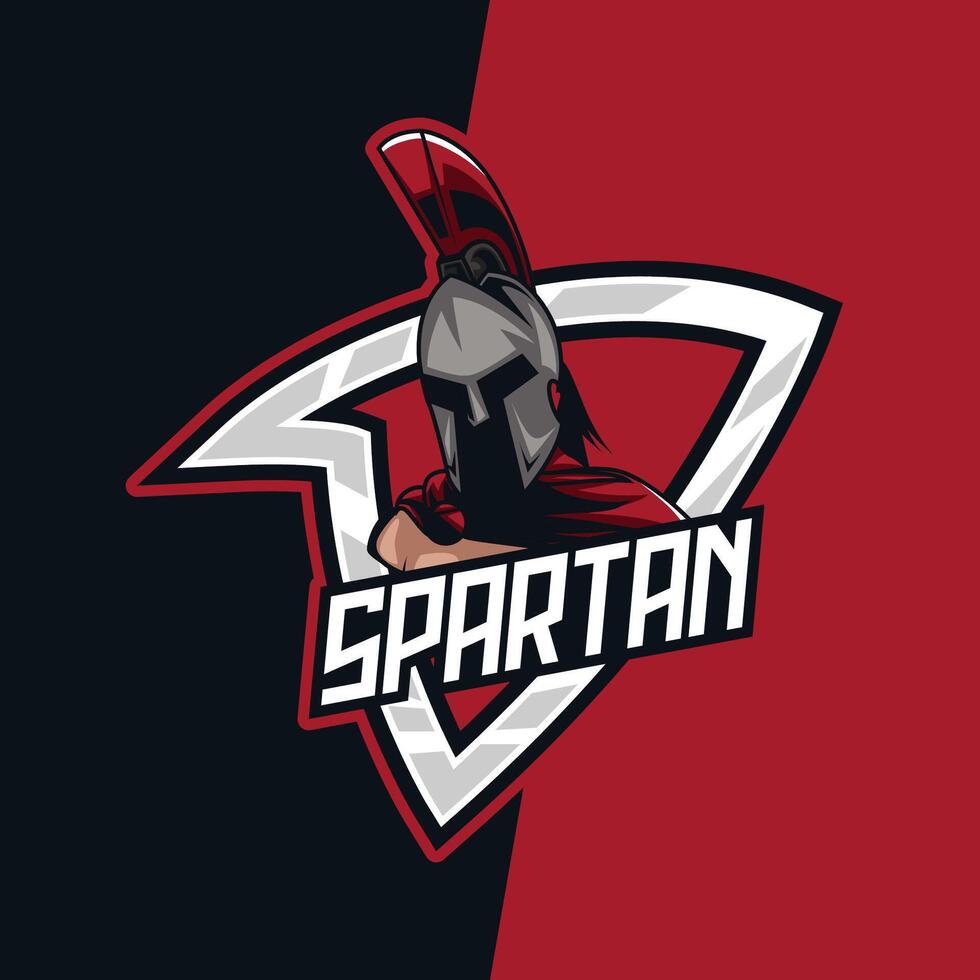 Warrior Spartan Mascot Sport Logo Identity for Esports and Sports Teams vector