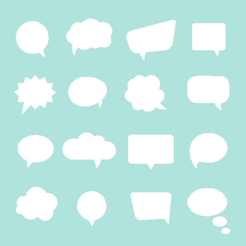 Blank empty speech bubbles illustration vector