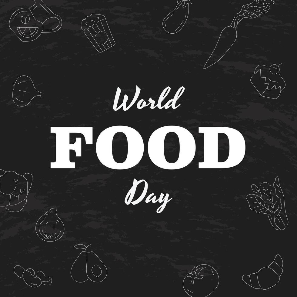 World food day poster template background vector