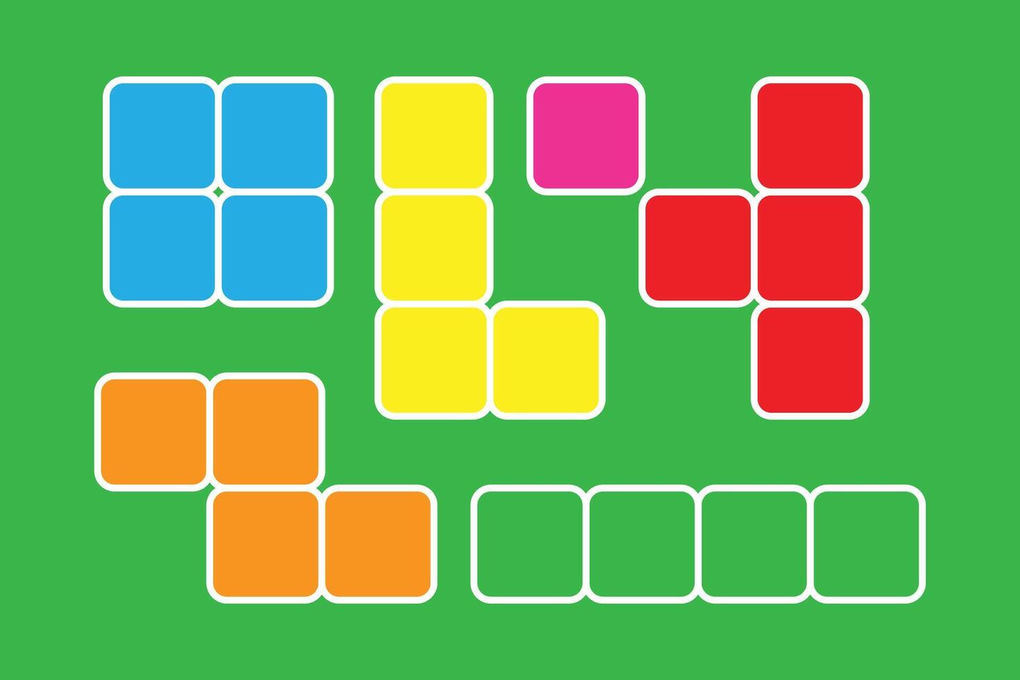 Puzzle brick art vector