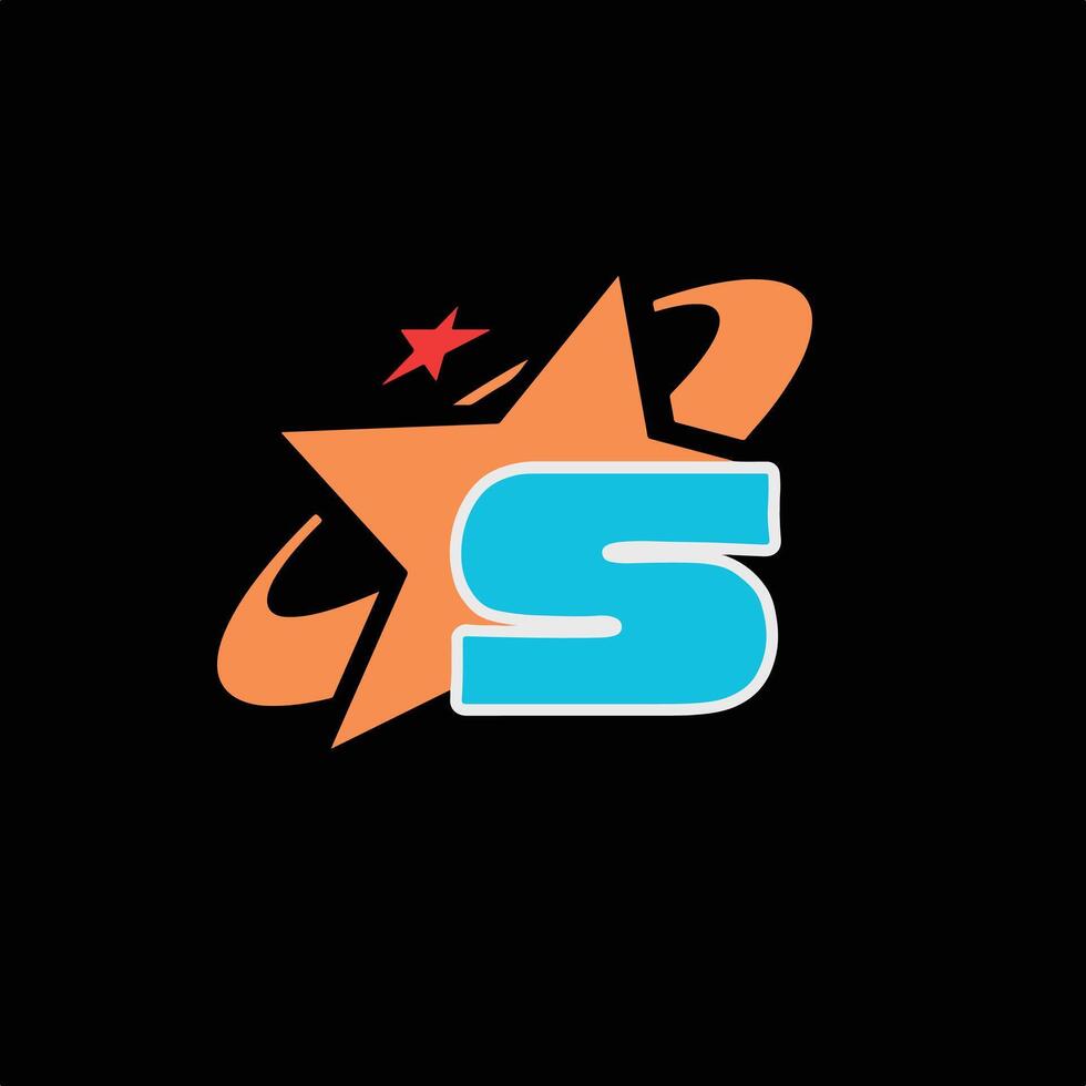 Star-studded S A Bright and Dynamic Logo Design. vector