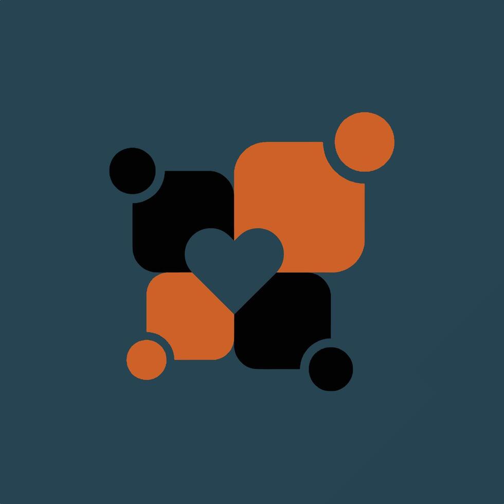 Family people abstract logo. vector