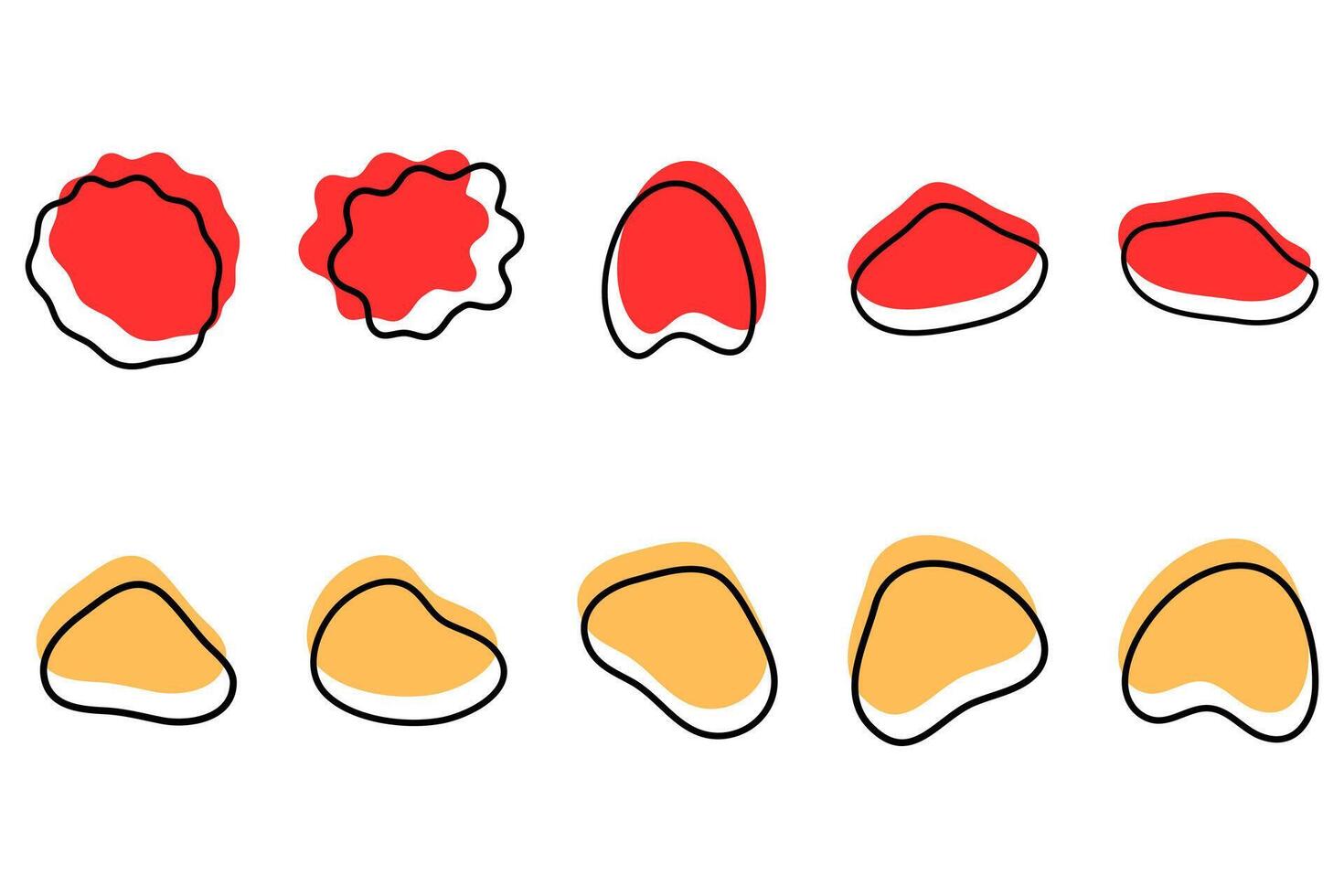 Abstract blob shape design set vector