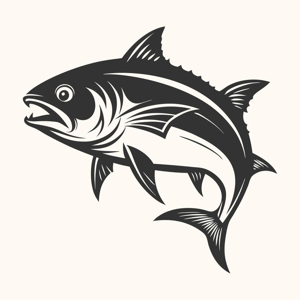 Tuna fish illustration. vector