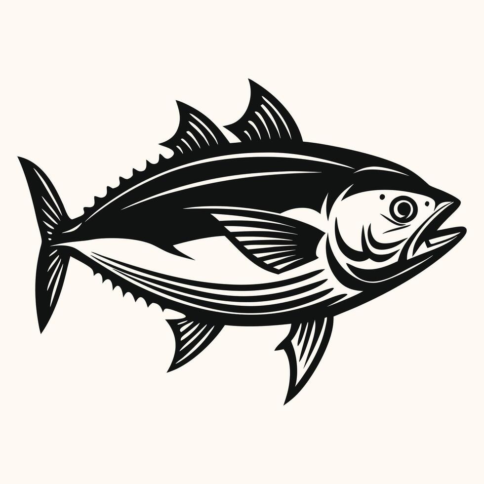 Tuna fish illustration. vector