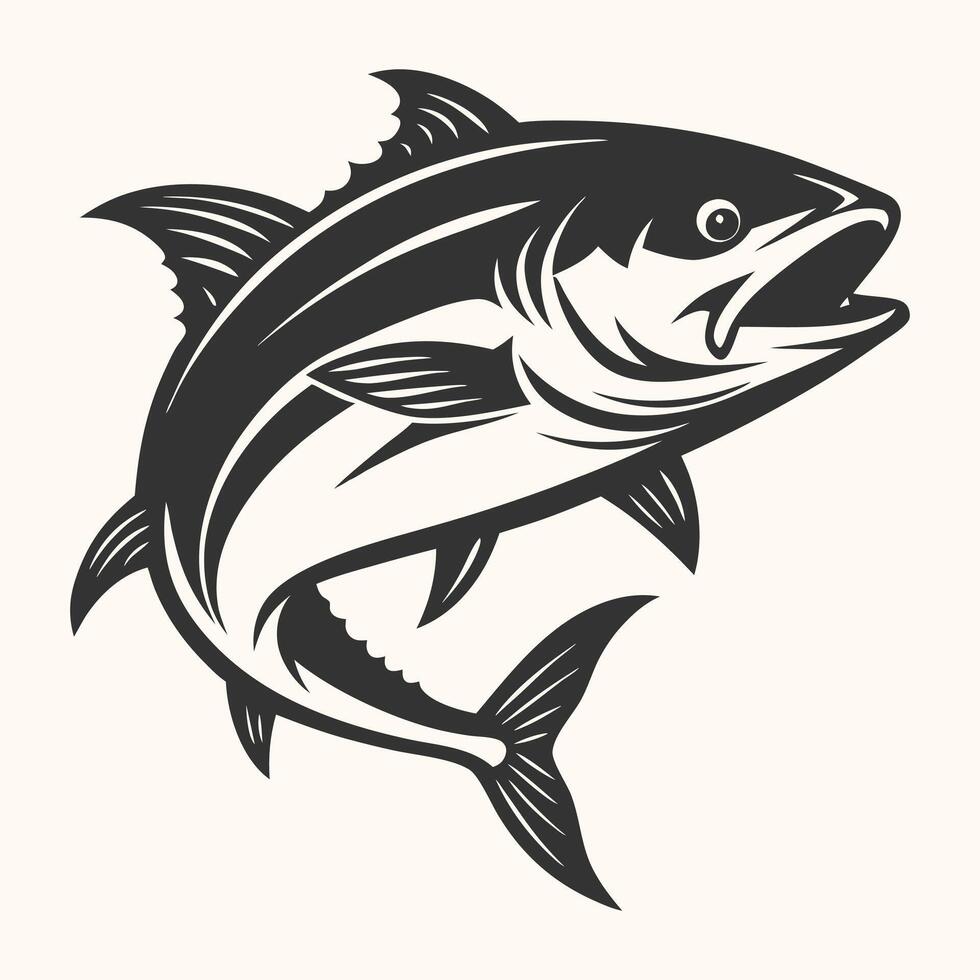 Tuna fish . vector