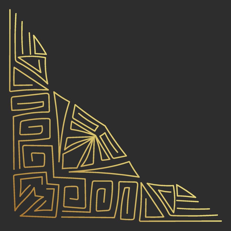Vintage corners, message frames, game making, abstract corners, ethnic tribal patterns. vector