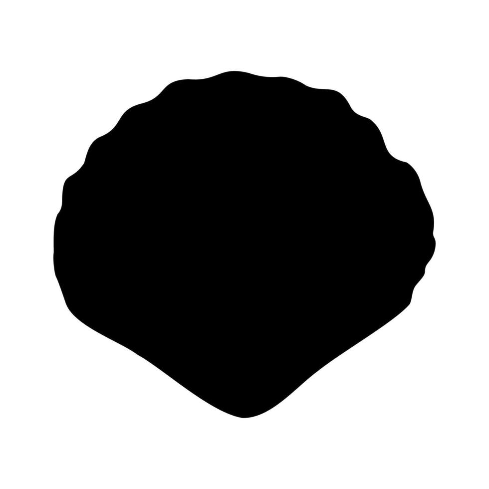 Marine animal. Clipart. Side view. Sea shell isolated black silhouette. White background. illustration clipart. vector