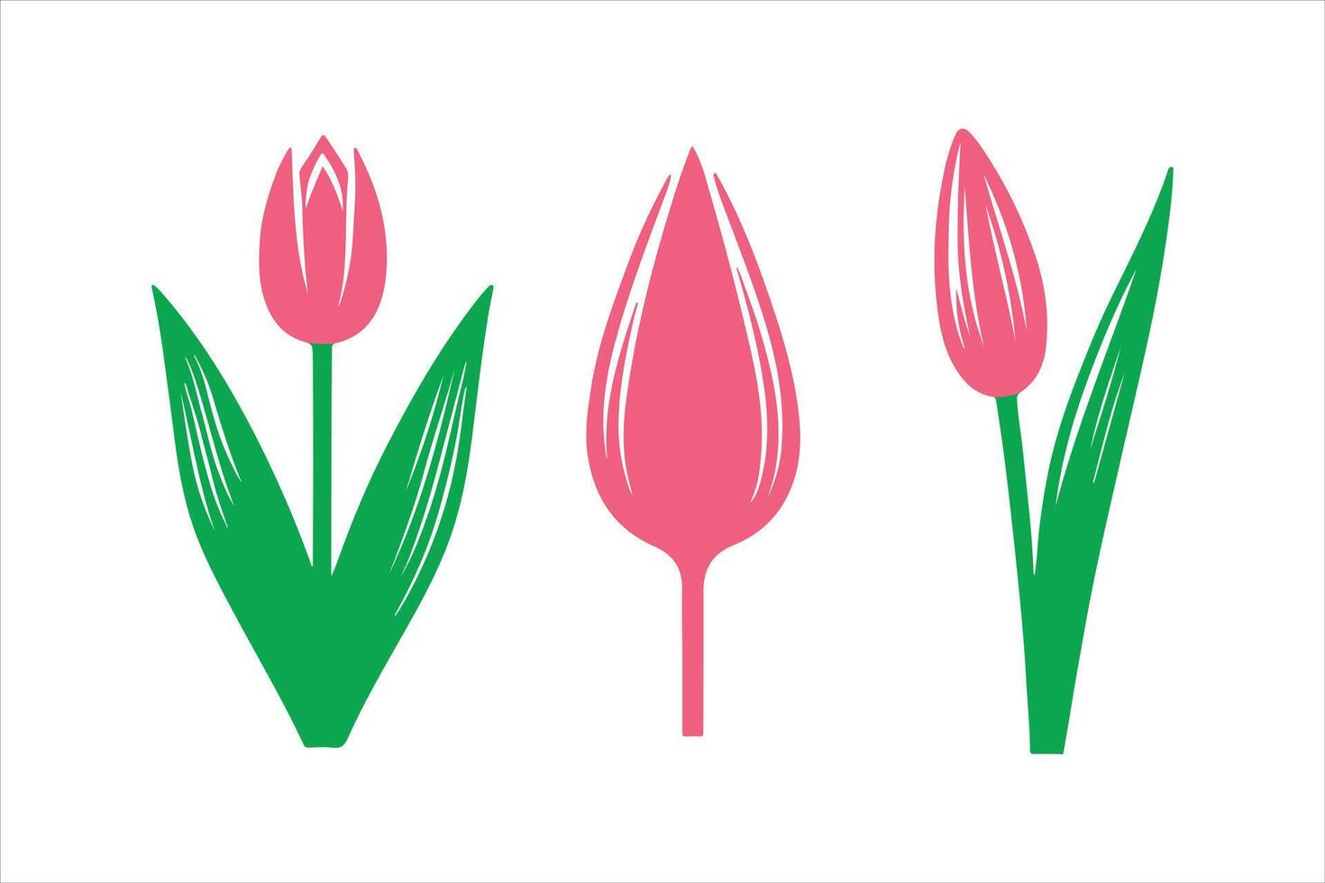flower , simple nature flower tulip art illustration vector