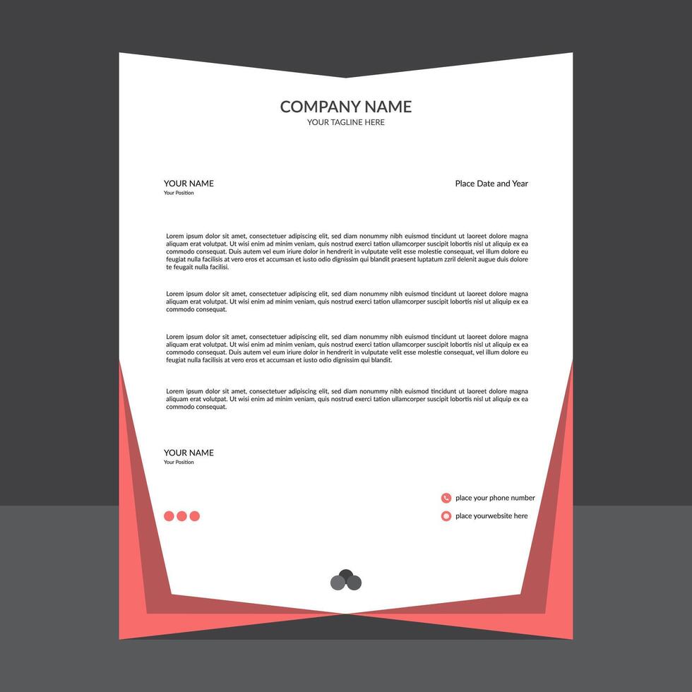 Elegant Corporate Letterhead Template Design vector