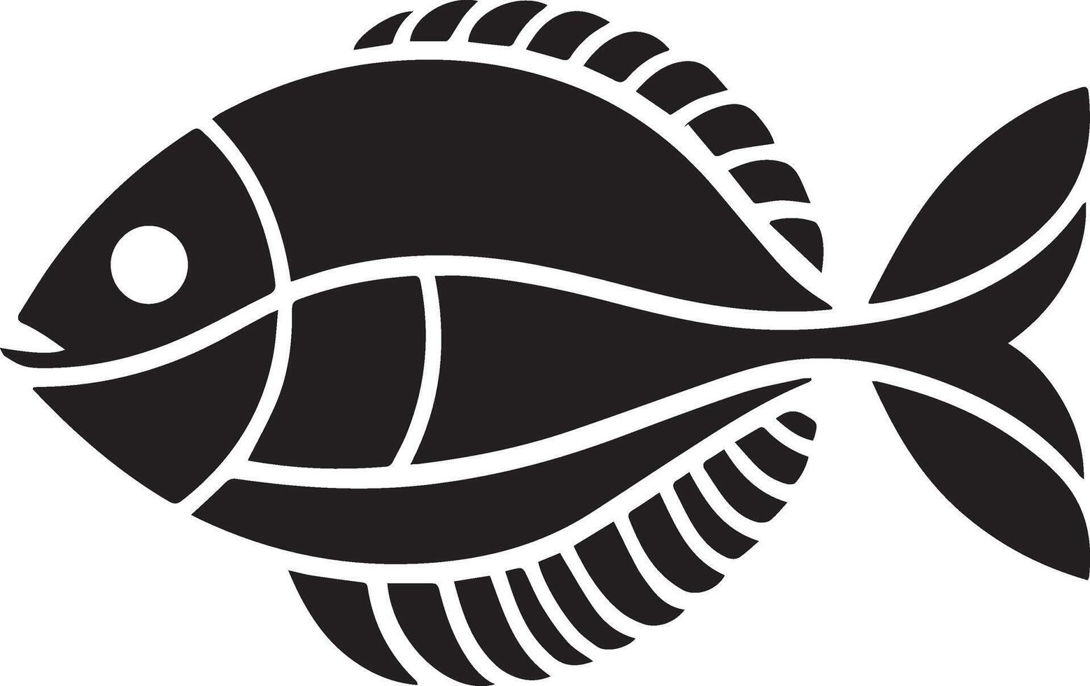 A fish silhouette art illustration vector