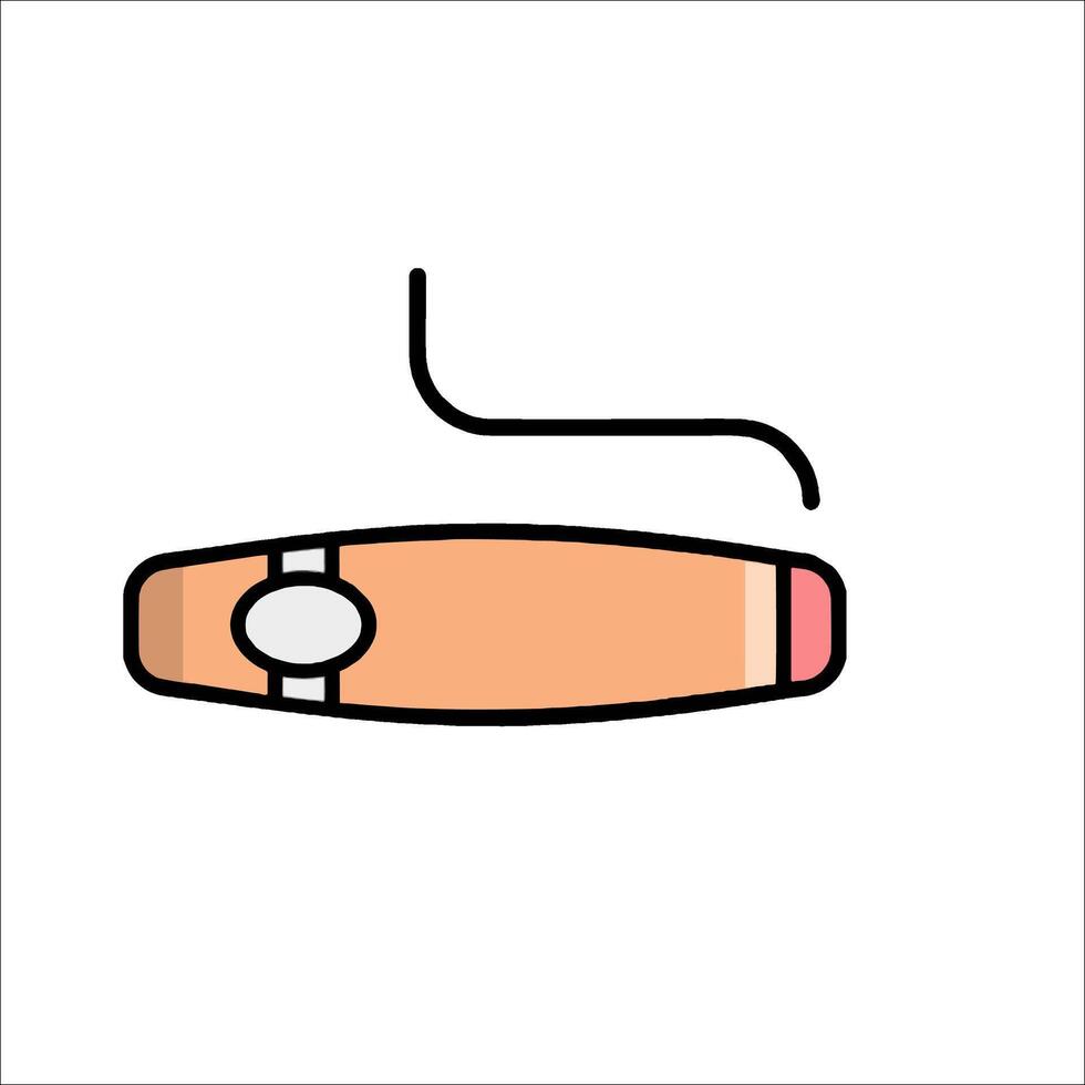A cigarette with a lighter and a lighter on it vector