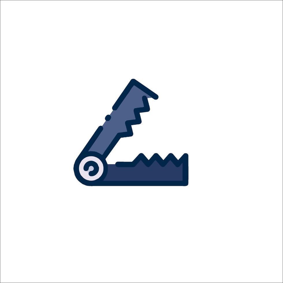A blue icon of a key with a keyhole vector
