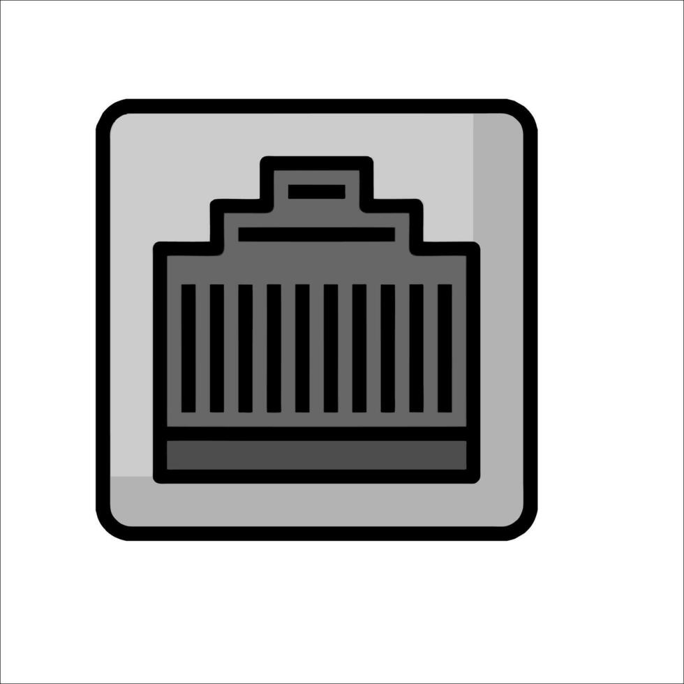 A black and white image of a building with a door vector