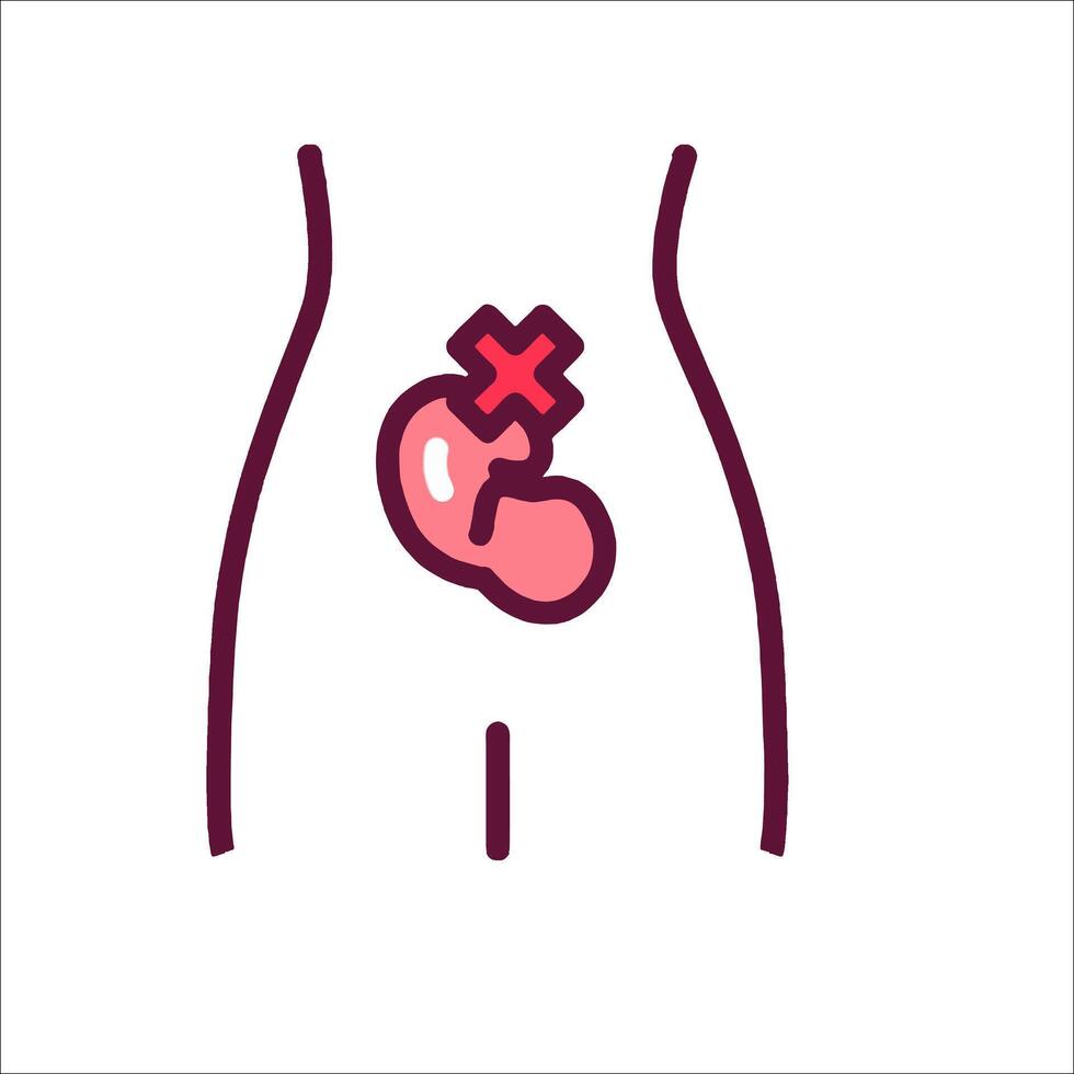 A woman's stomach with a small stomach vector
