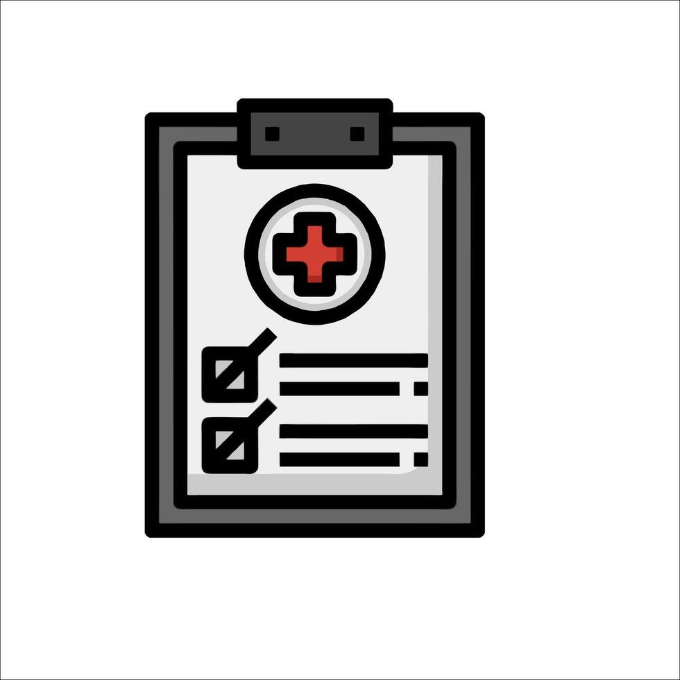 Medical check list icon illustration vector