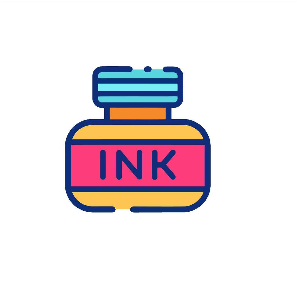 Ink bottle icon illustration vector