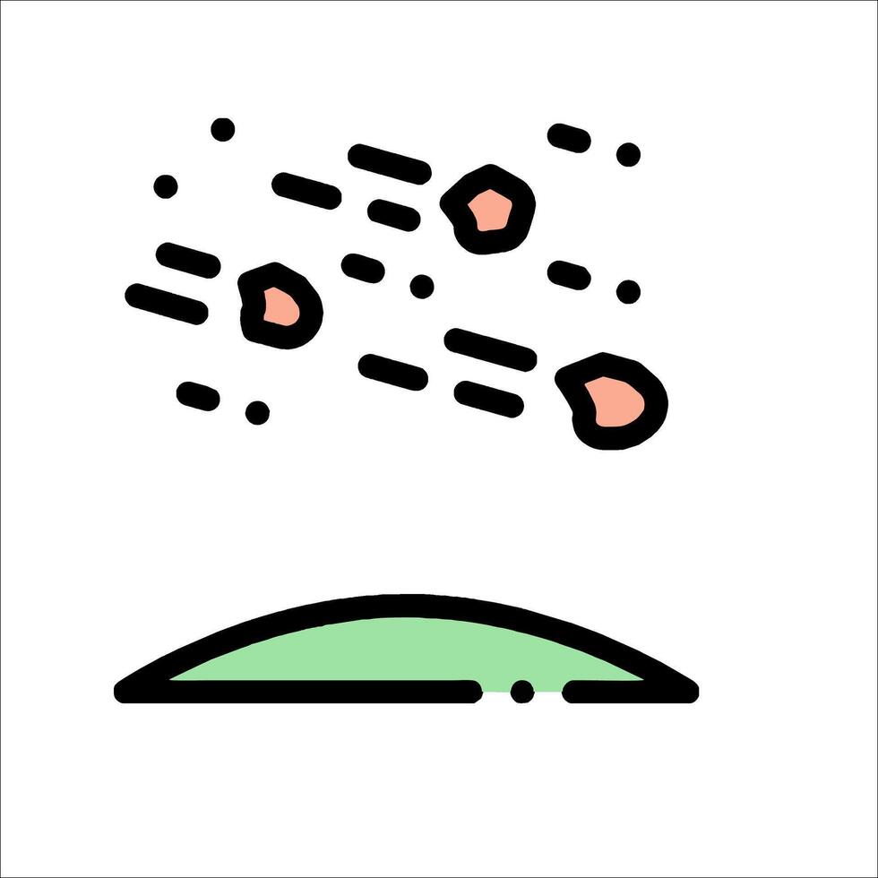 A green field with a small dot on it vector