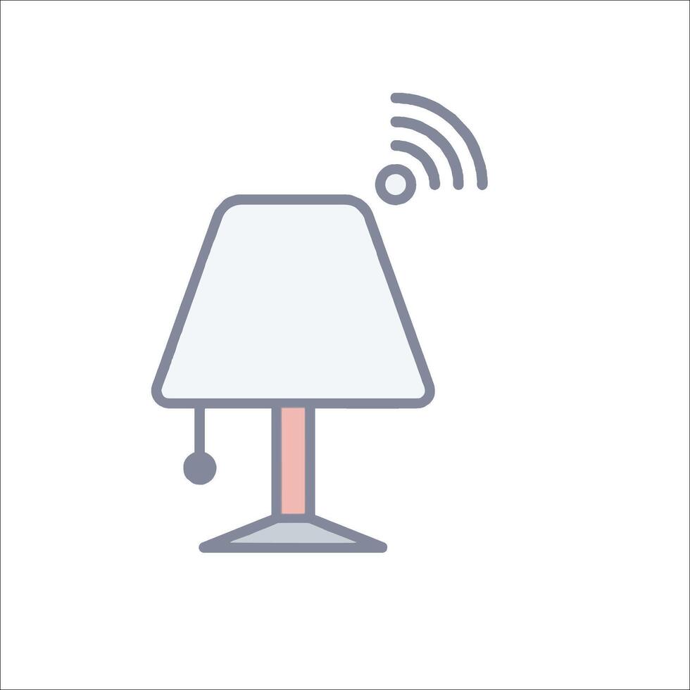 A lamp with wifi symbol on it vector