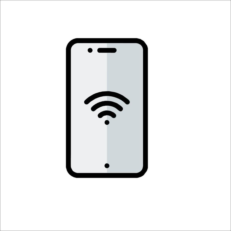 A smartphone with wifi icon on it vector
