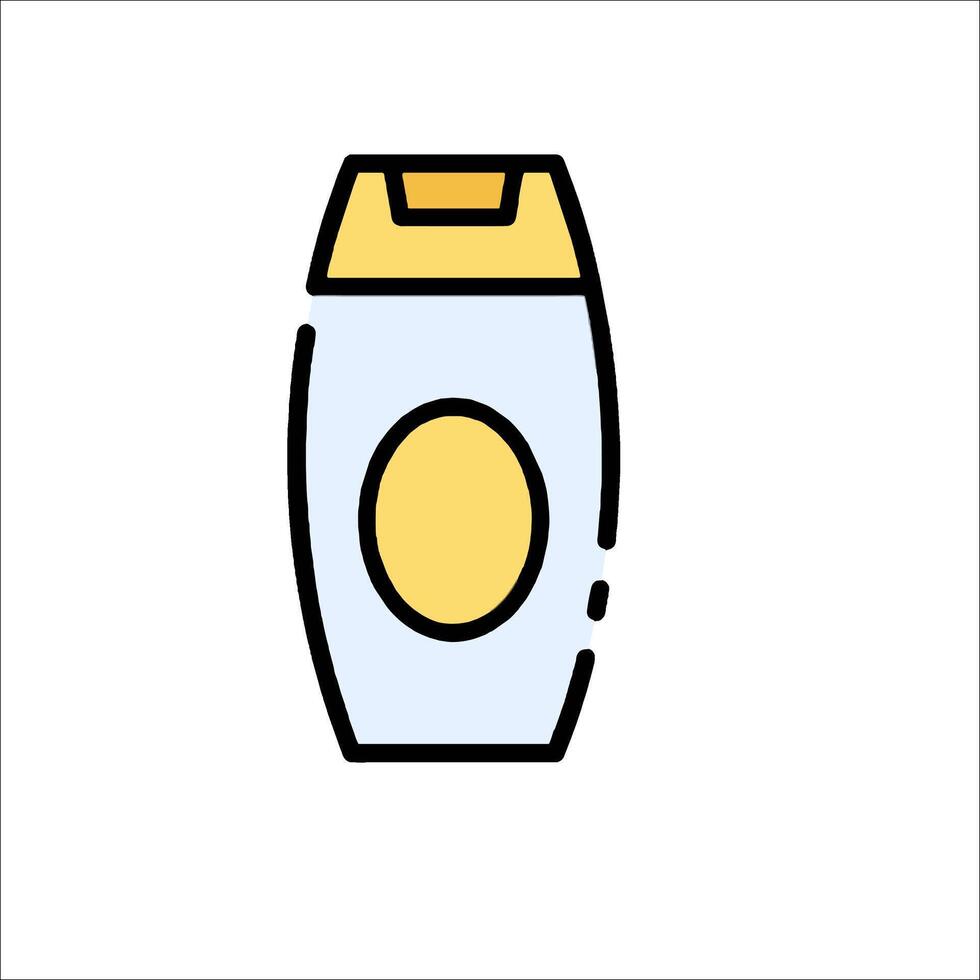 A bottle of soap with a yellow cap vector