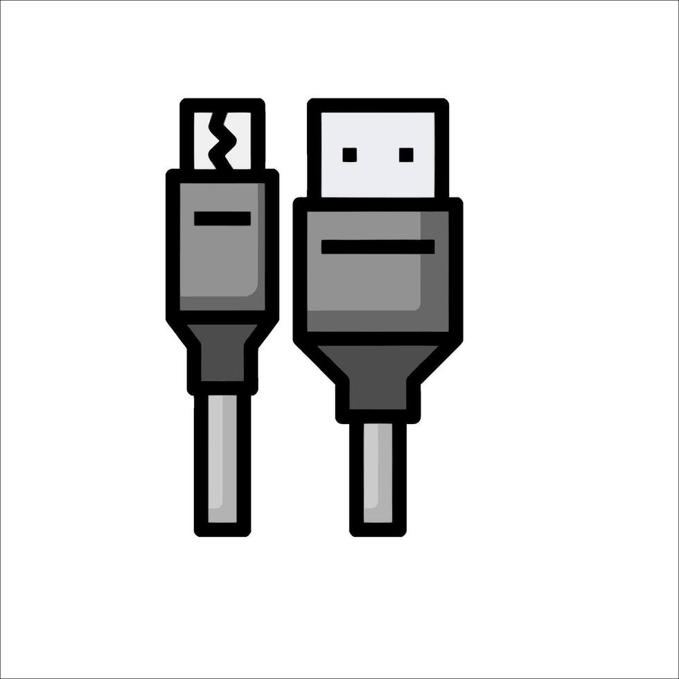 Usb cable icon vector