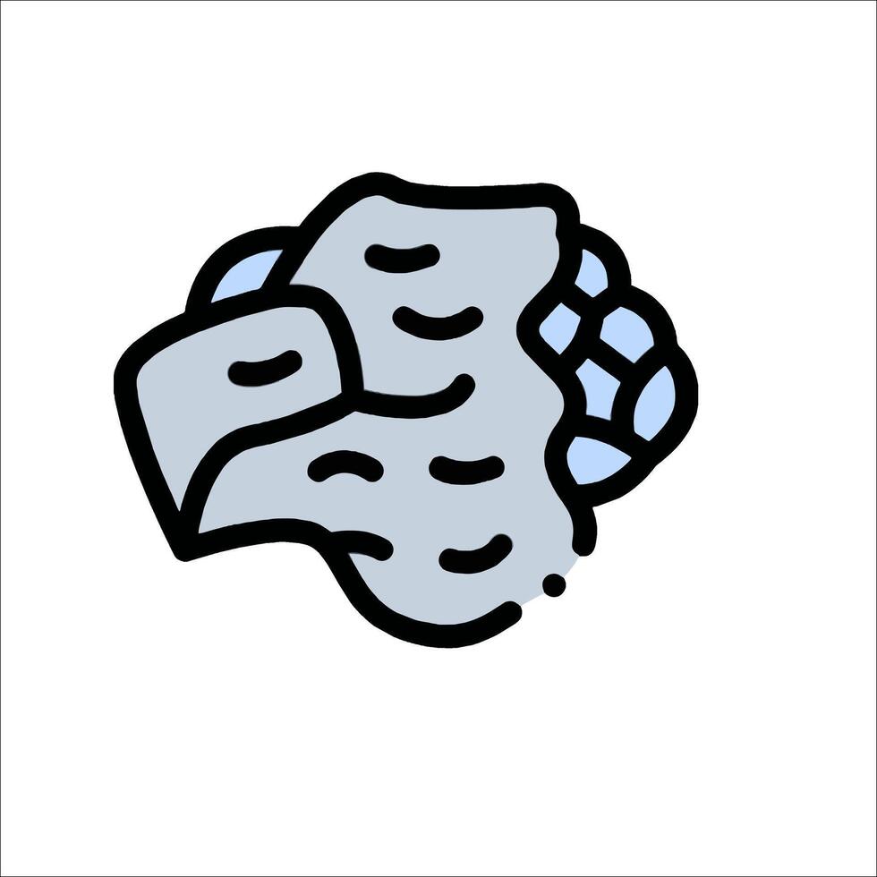 A cartoon image of a piece of paper with a piece of ice on it vector