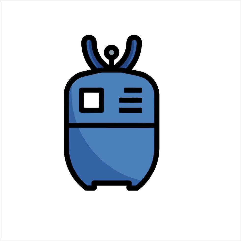 A blue gas tank icon on a white background vector