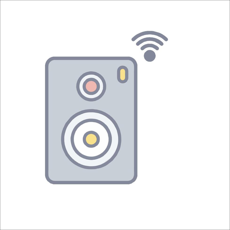 A speaker with wifi icon on it vector