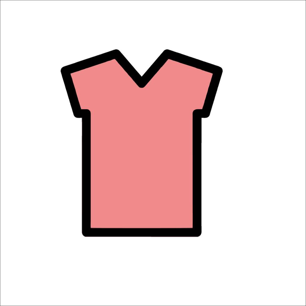 A pink t - shirt icon on a white background vector