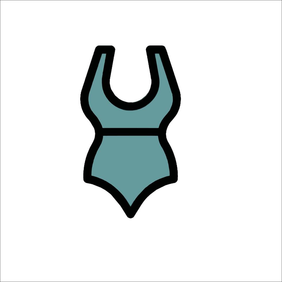 A swimsuit icon in a line style vector