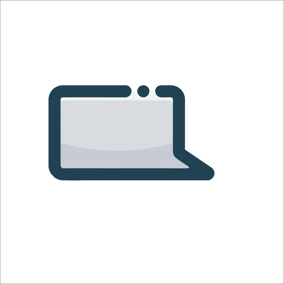 A laptop icon on a white background vector