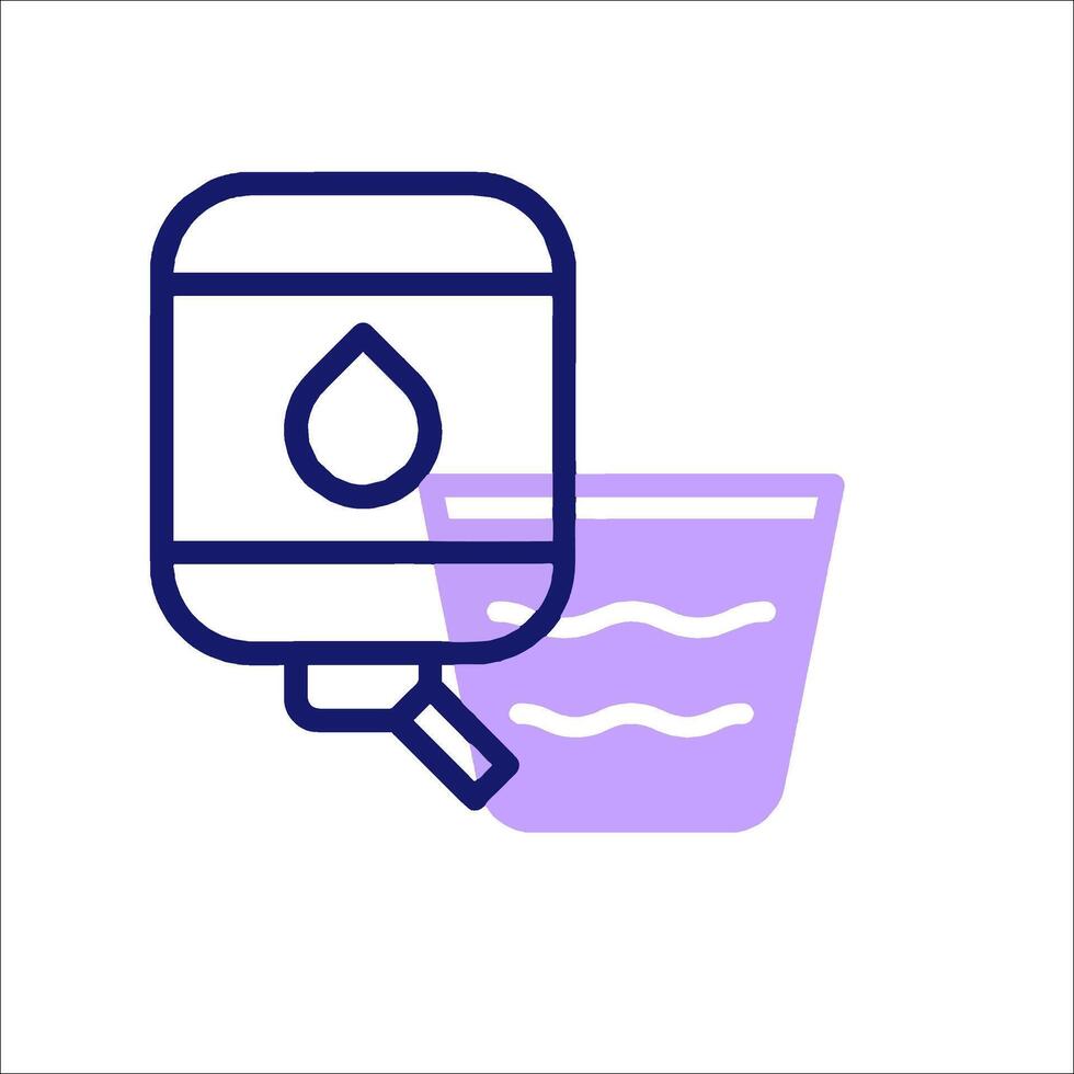 A water bottle and a container with water vector