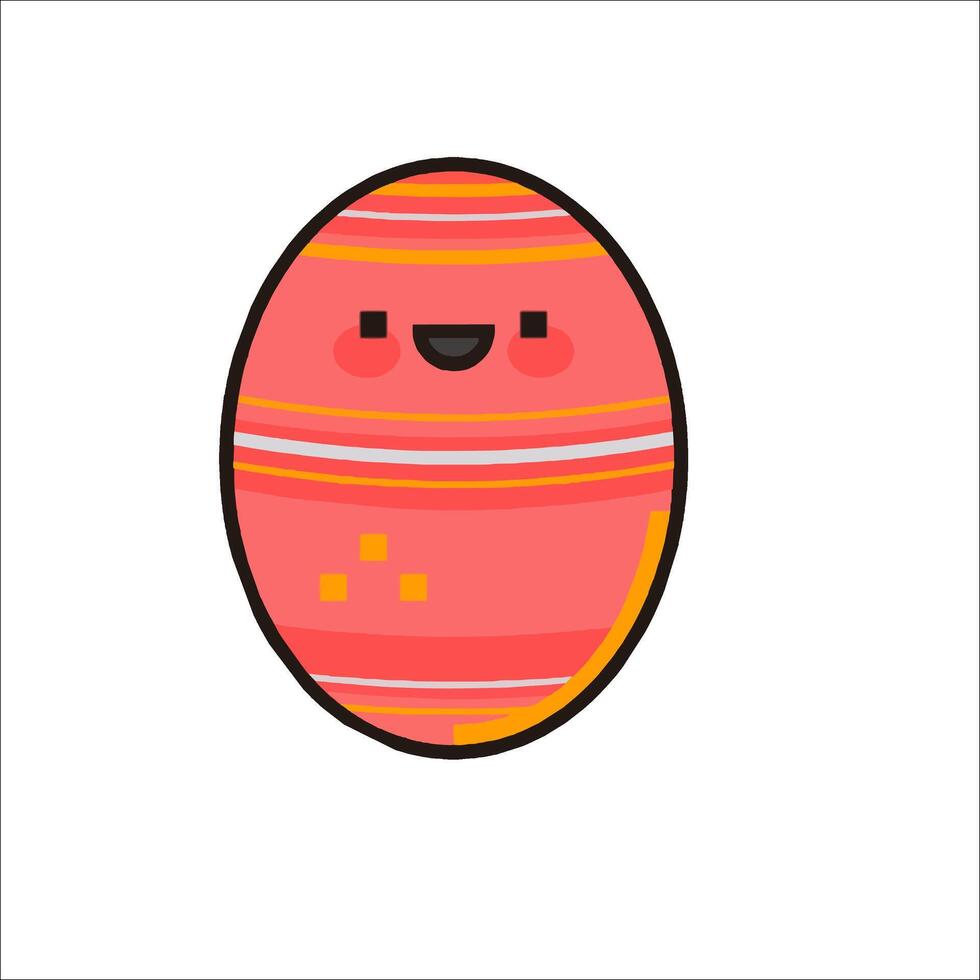 An easter egg with a smiley face on it vector
