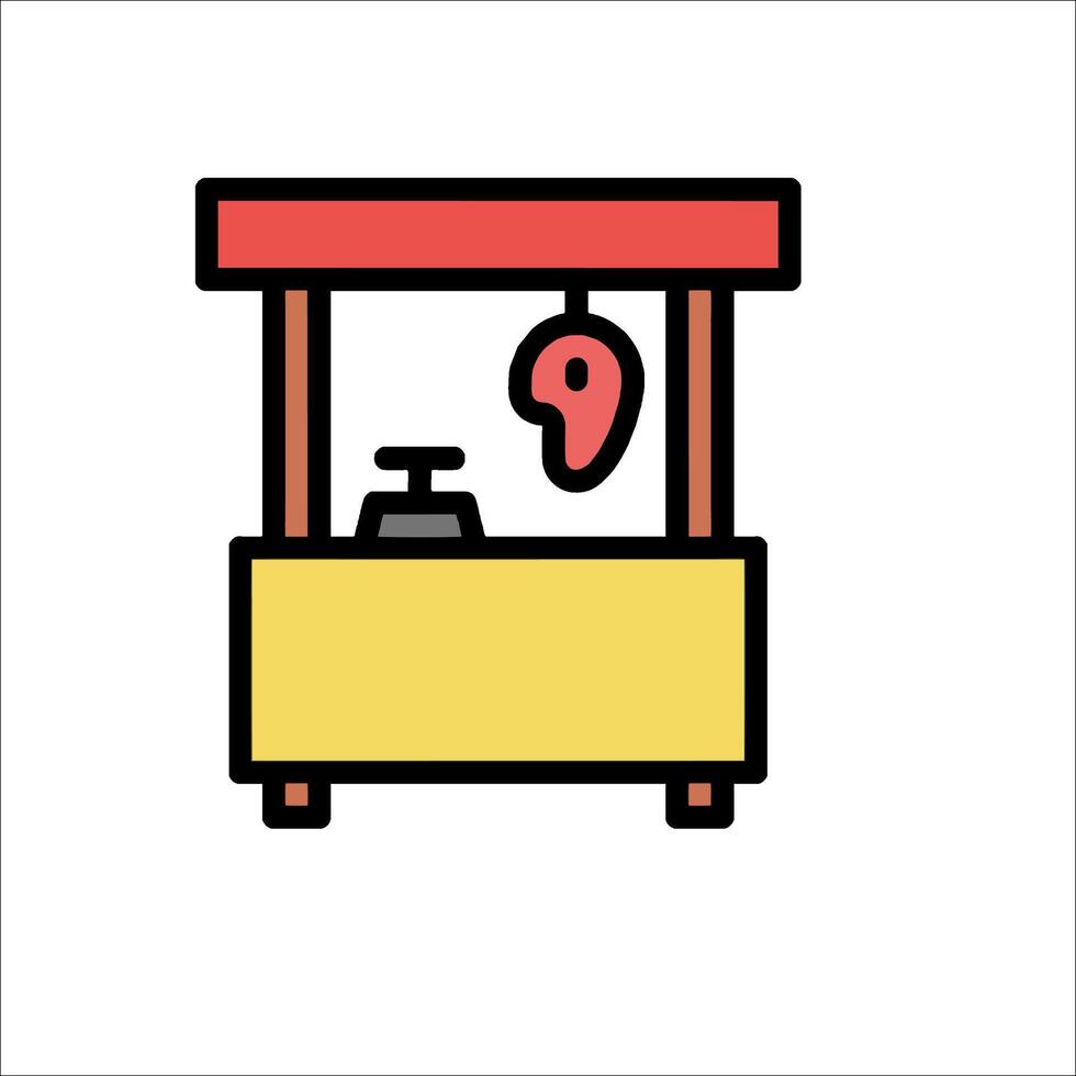 A food stand with a sign that says pizza vector