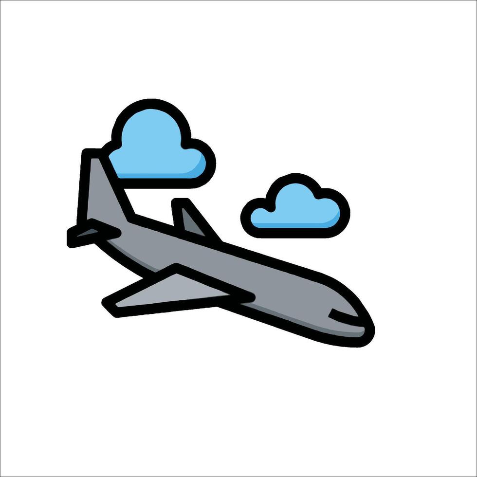 Airplane icon illustration vector