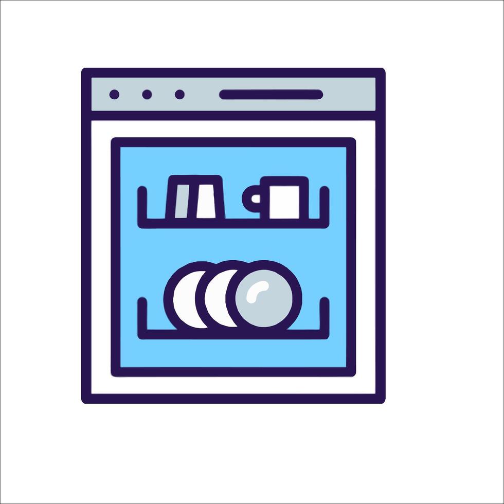 A refrigerator with food and drinks on the shelves vector