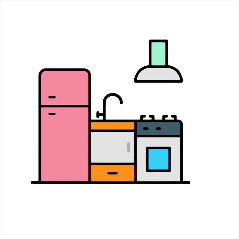 Kitchen appliances icon vector